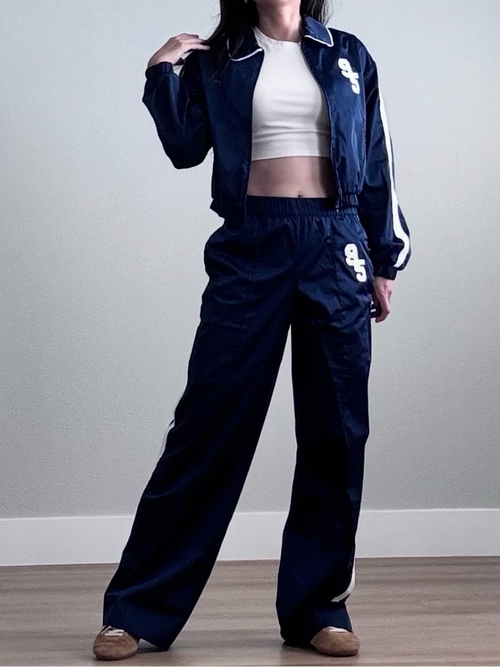 💙Zara Blue 2-Piece Tracksuit Set (Jacket + Pants)